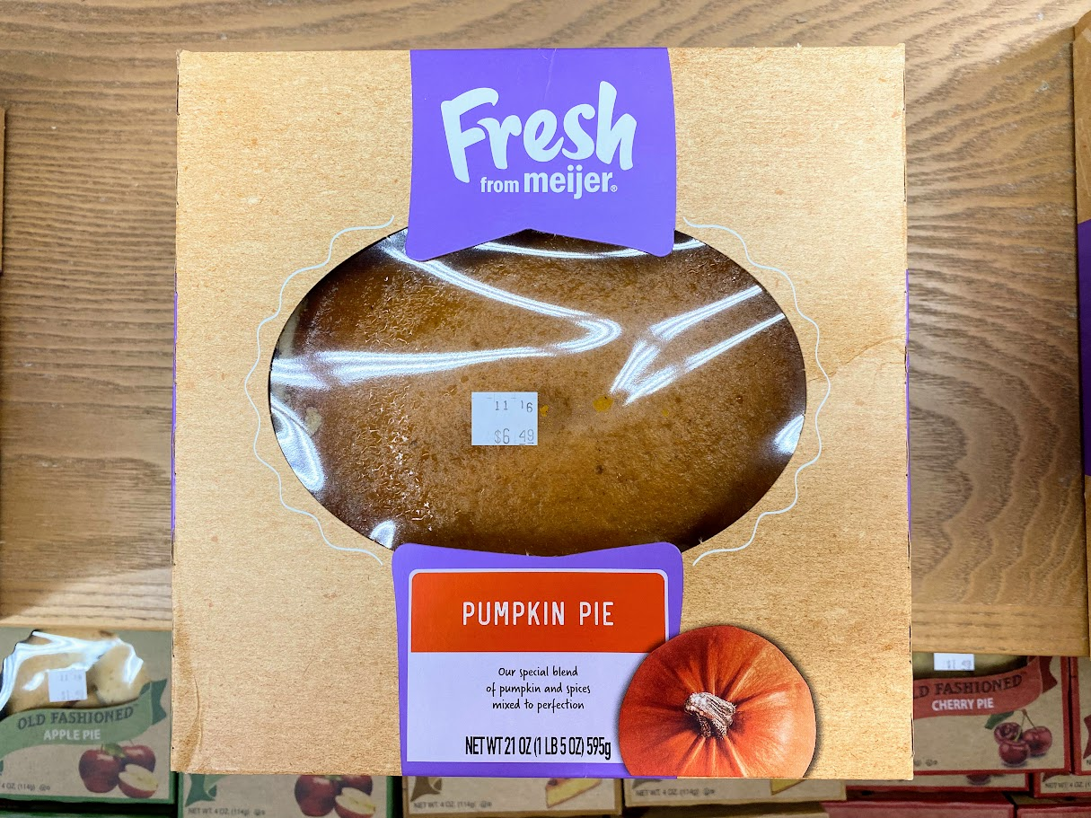 Meijer pumpkin pie