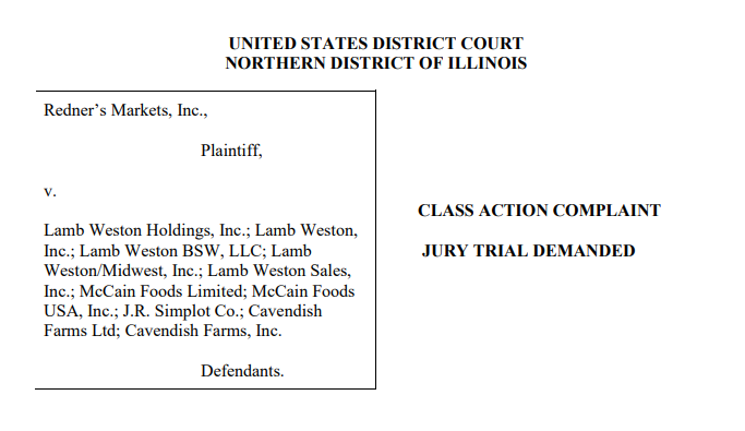 Frozen potato lawsuit header