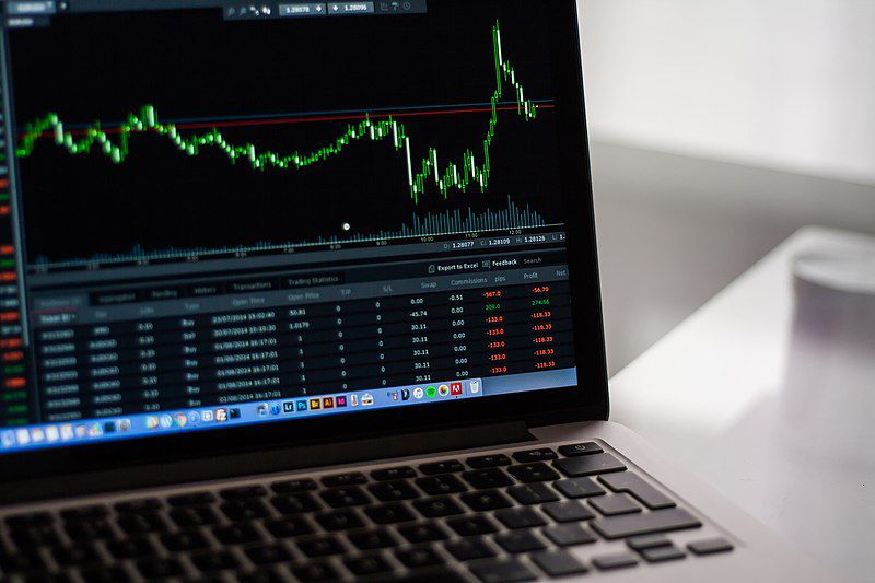 Stock market on a computer