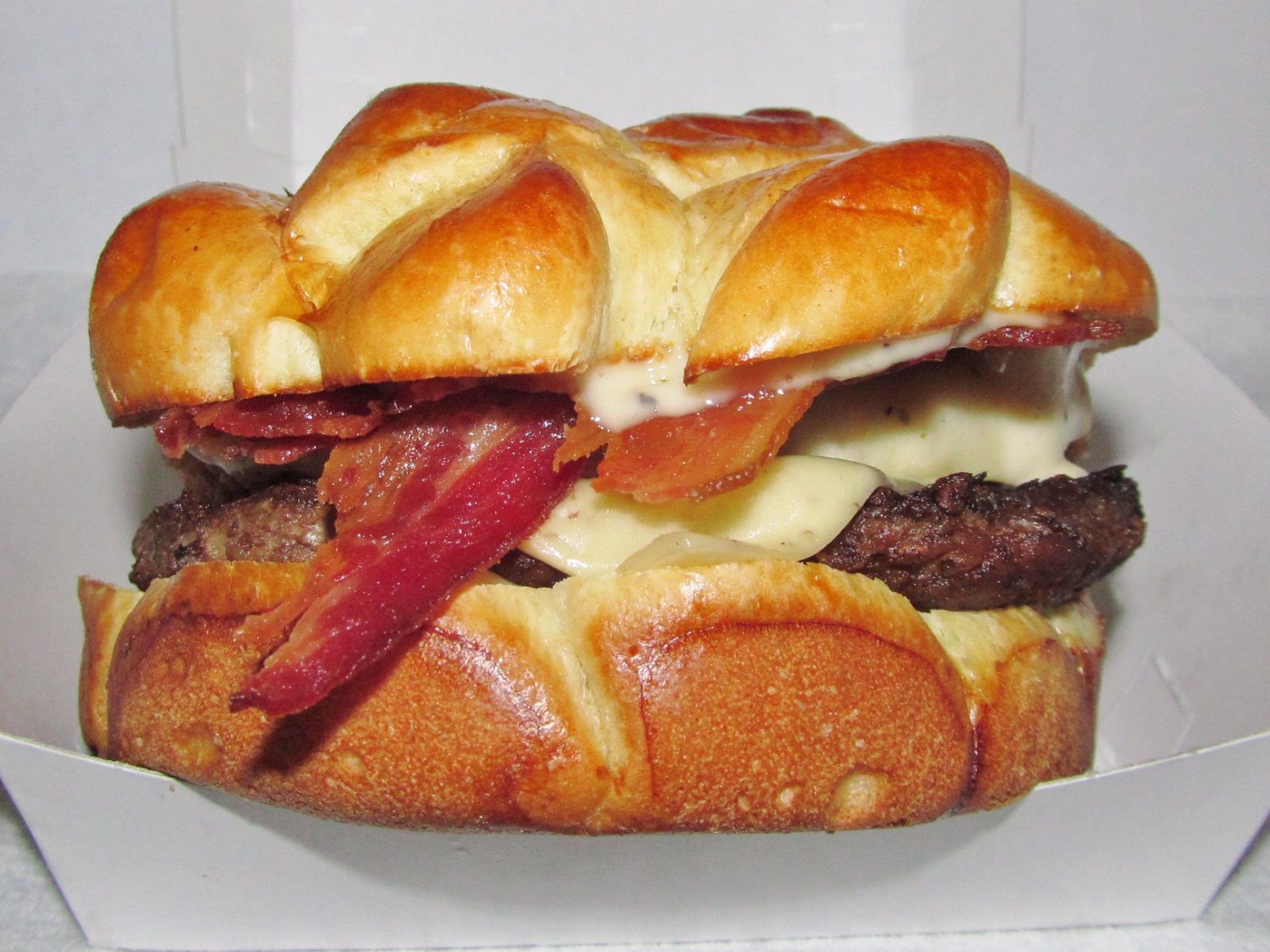 Bacon and Swiss burger from Jack in the Box
