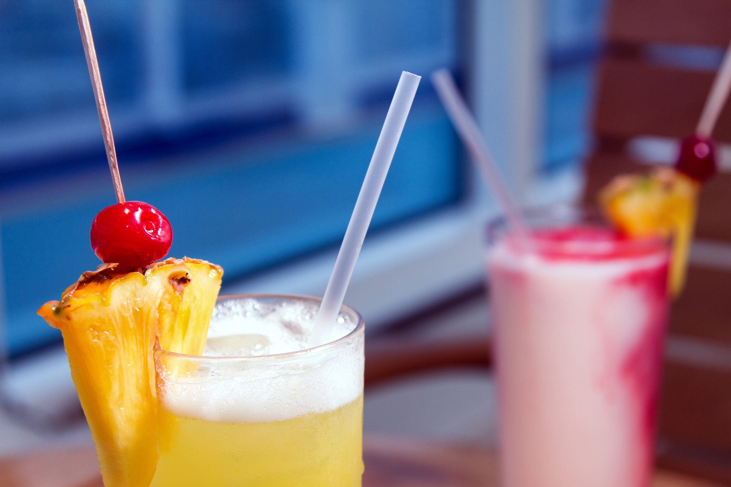 Cocktails on a cruise ship