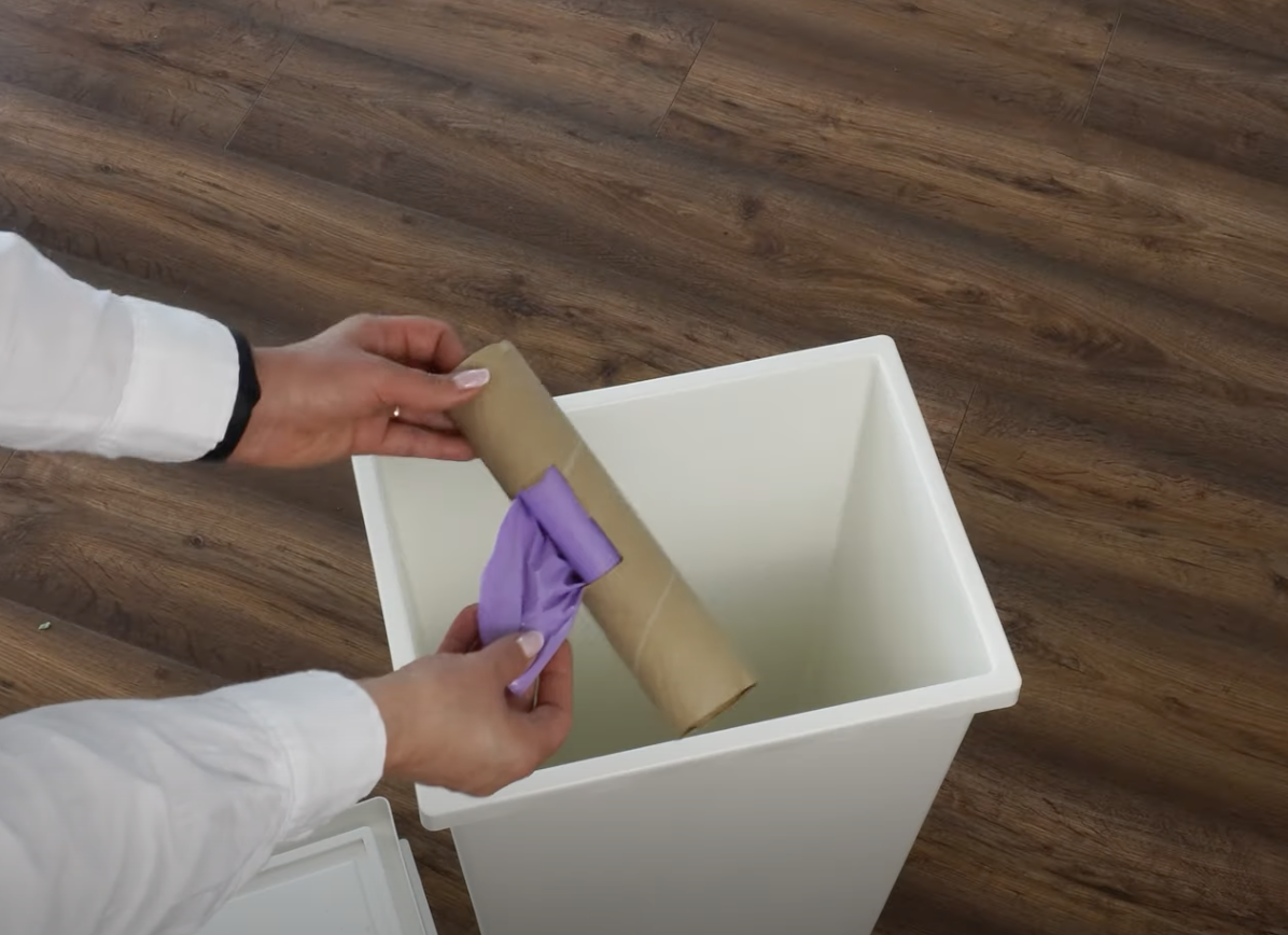 Paper Towel Roll Trash Bag Holder