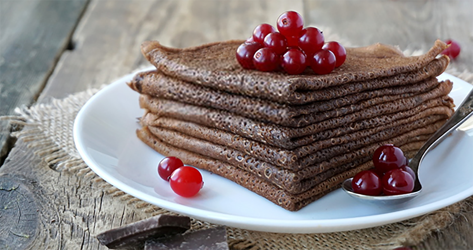 Chocolate Crepes with Orange Cream Cheese Filling