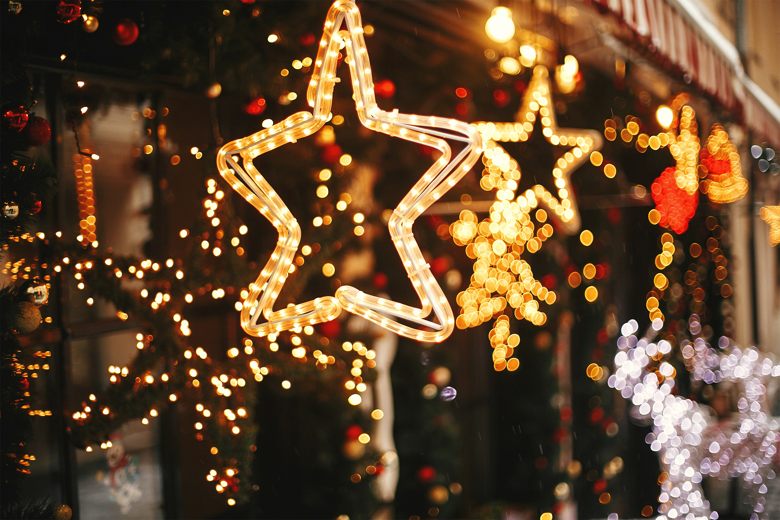 Christmas Lights in a city