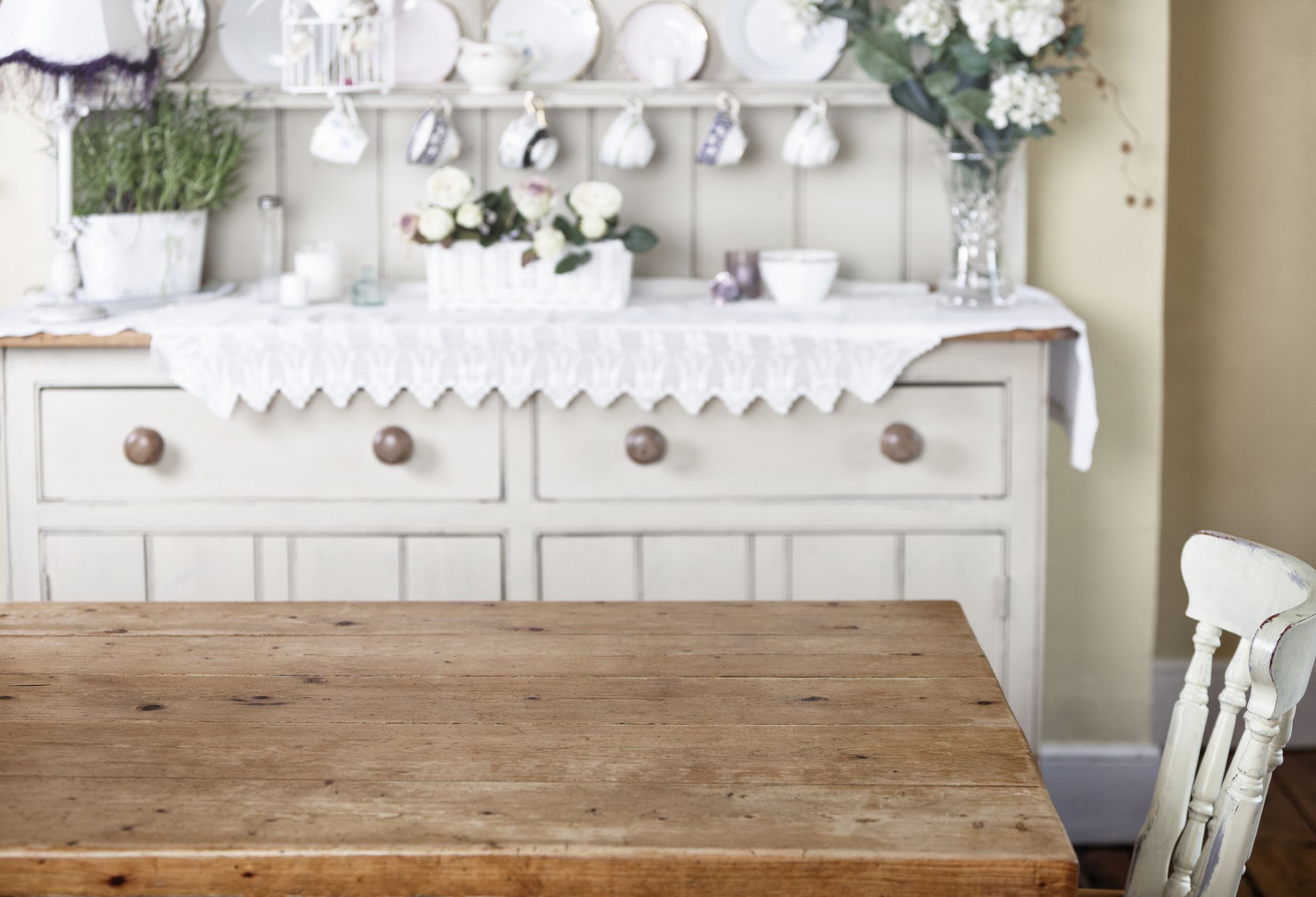 Table is blank for possible product placement