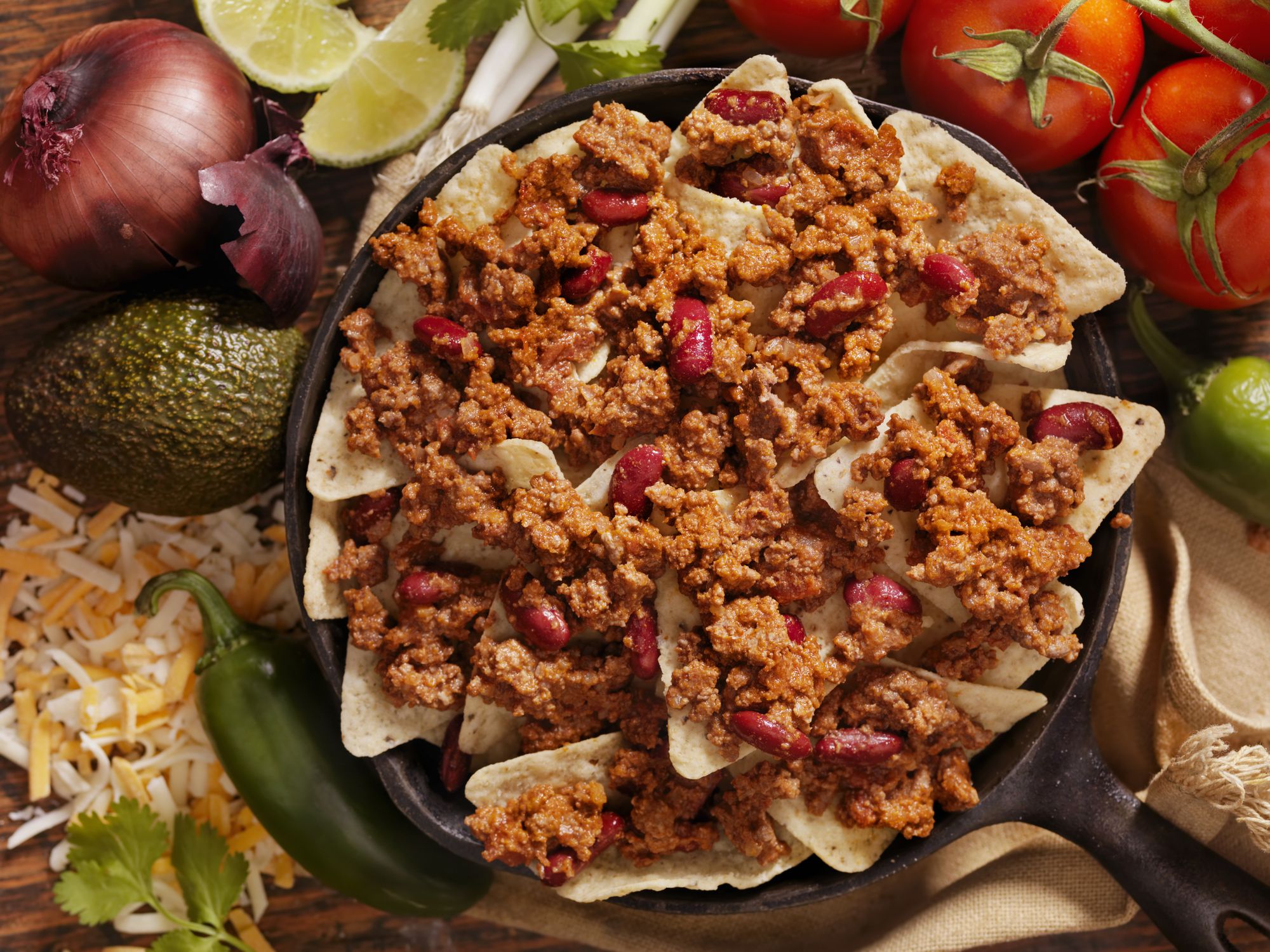 Chilli Cheese Skillet Nachos - Photographed on Hasselblad H3D2-39mb Camera