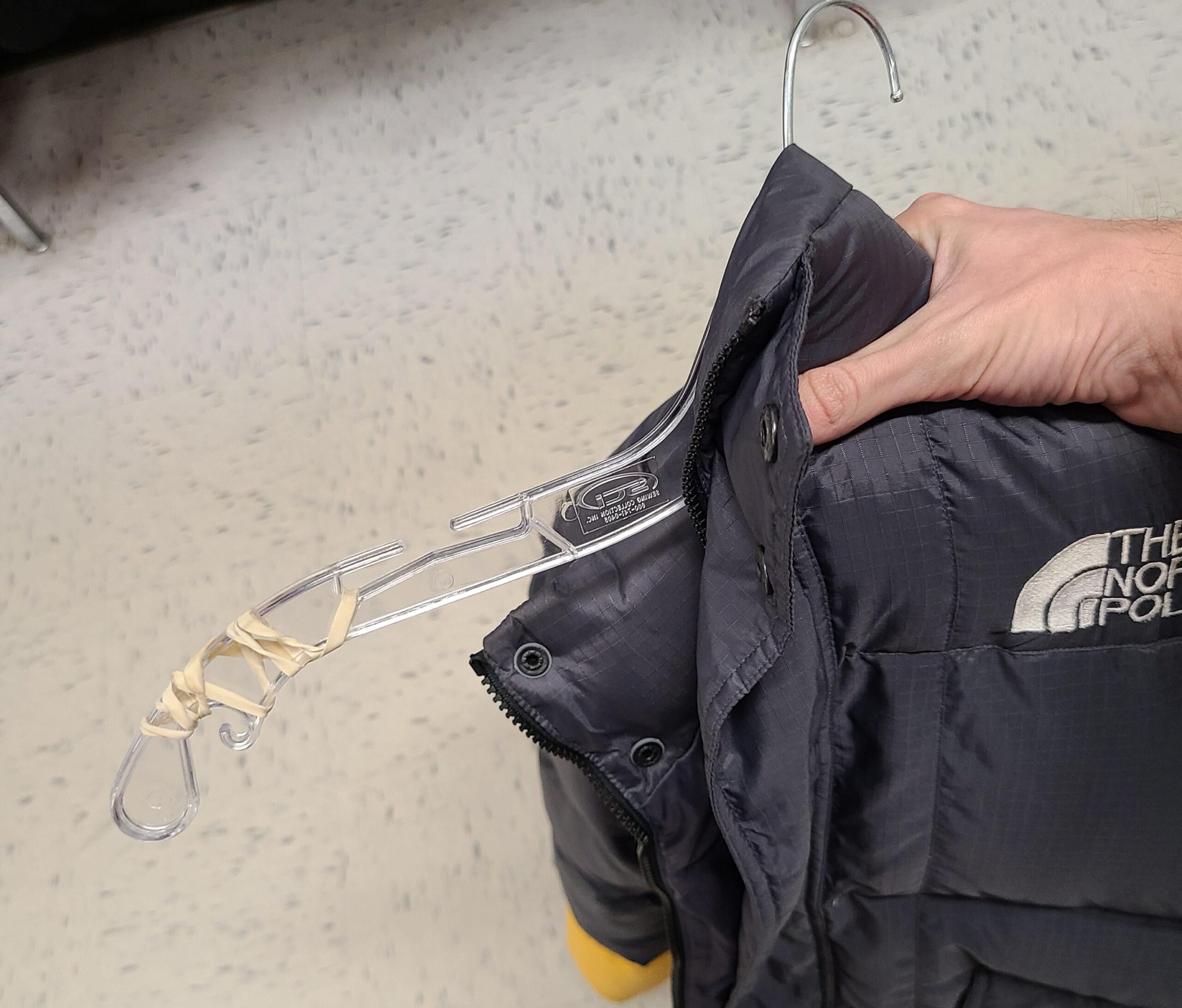 Rubberband on Hanger Hack