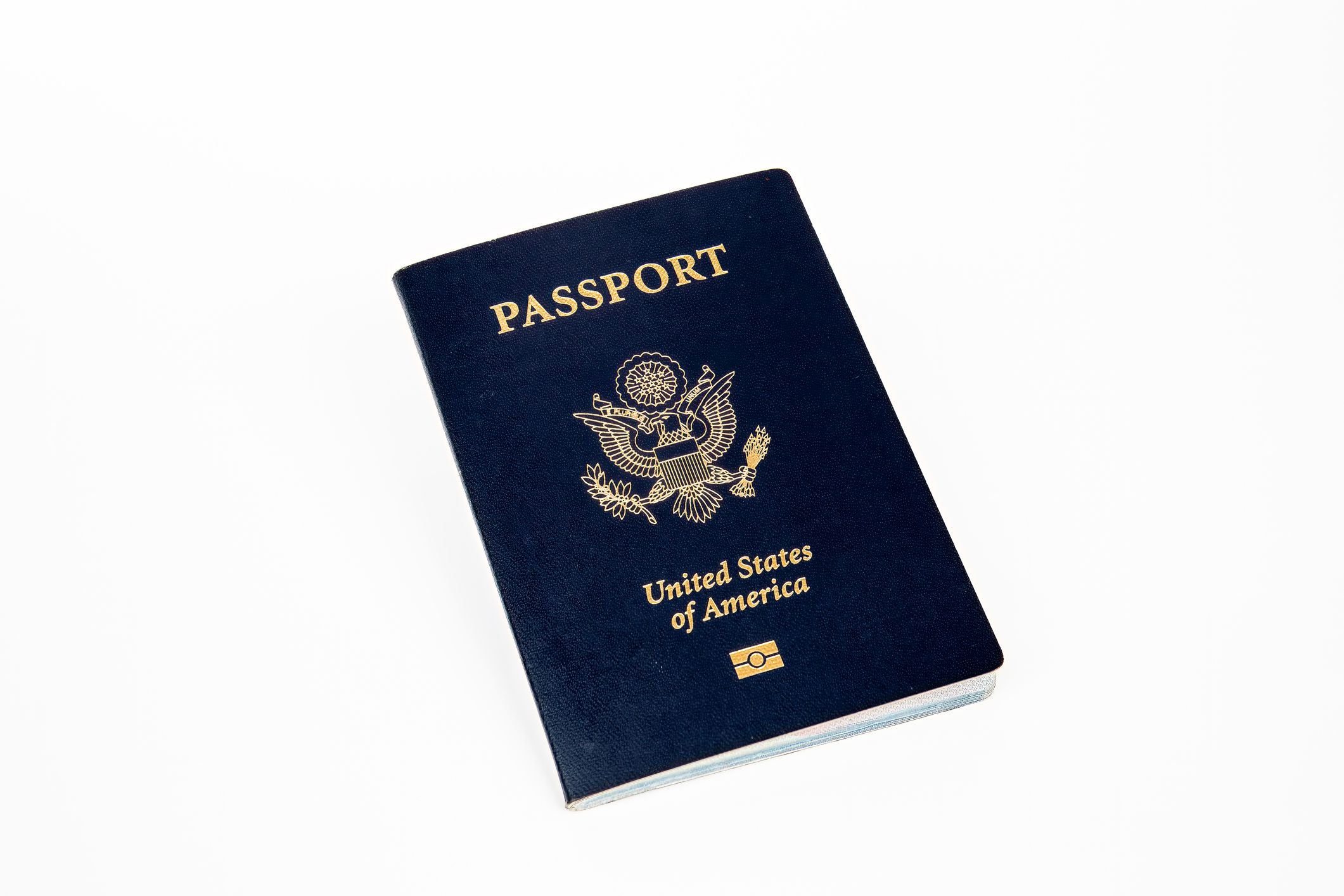 US Passport on white background