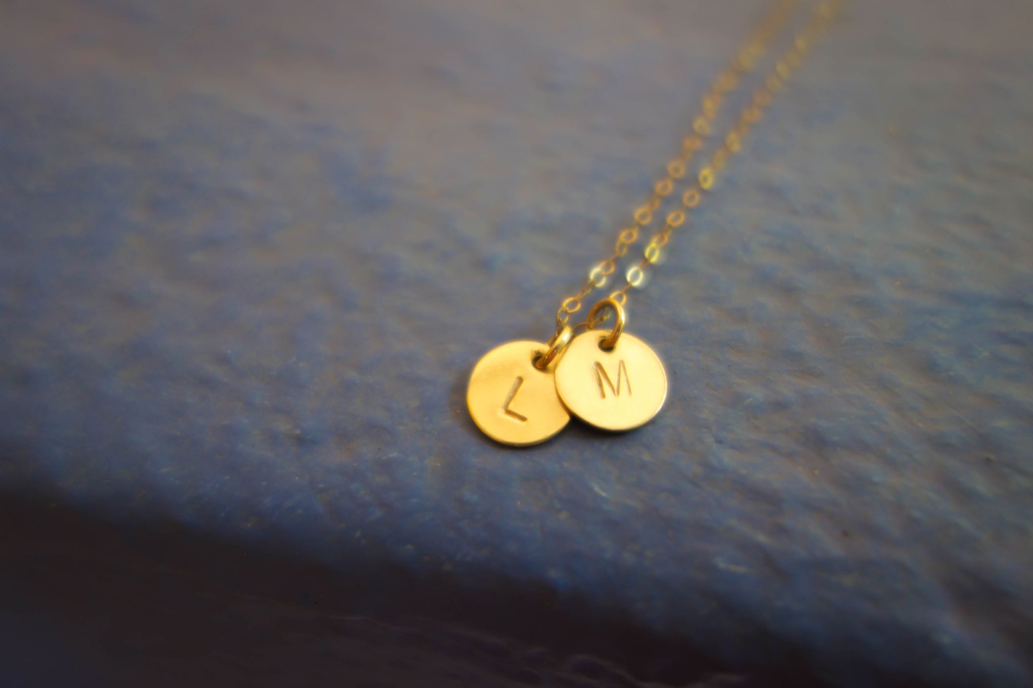 Initial necklace - L and M