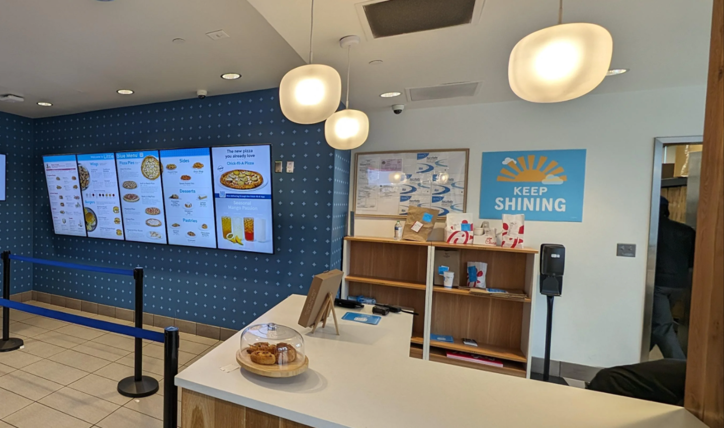 Little Blue Menu Interior
