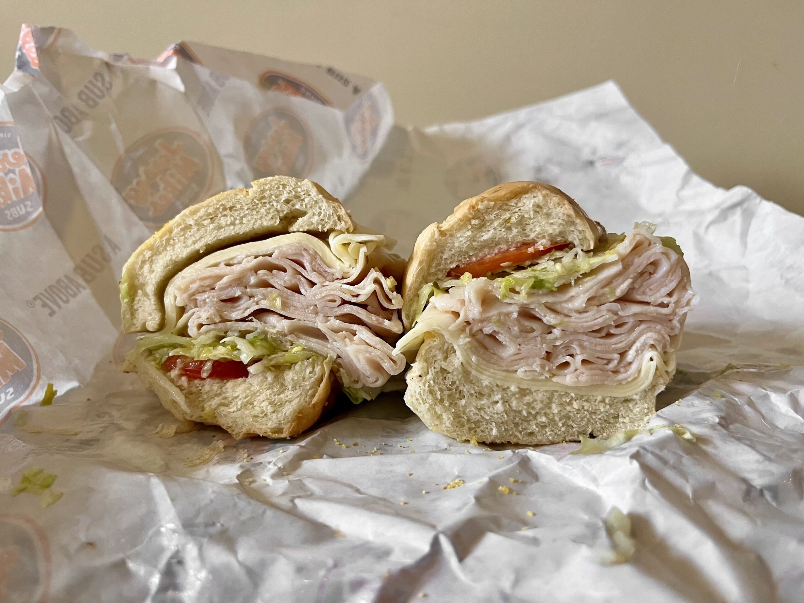 Turkey and provolone sub from Jersey Mike's
