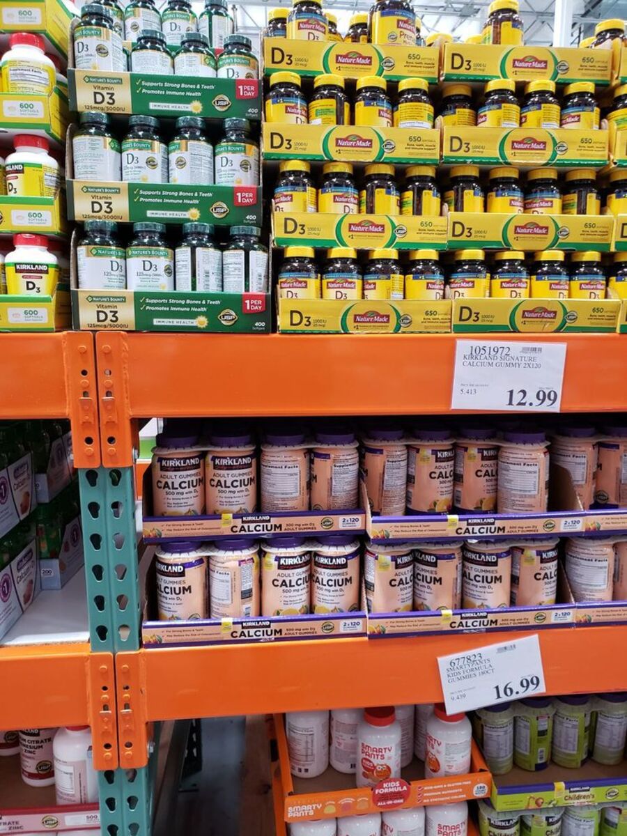 A Selection of Vitamins for Sale at Costco, Oceanside, New York