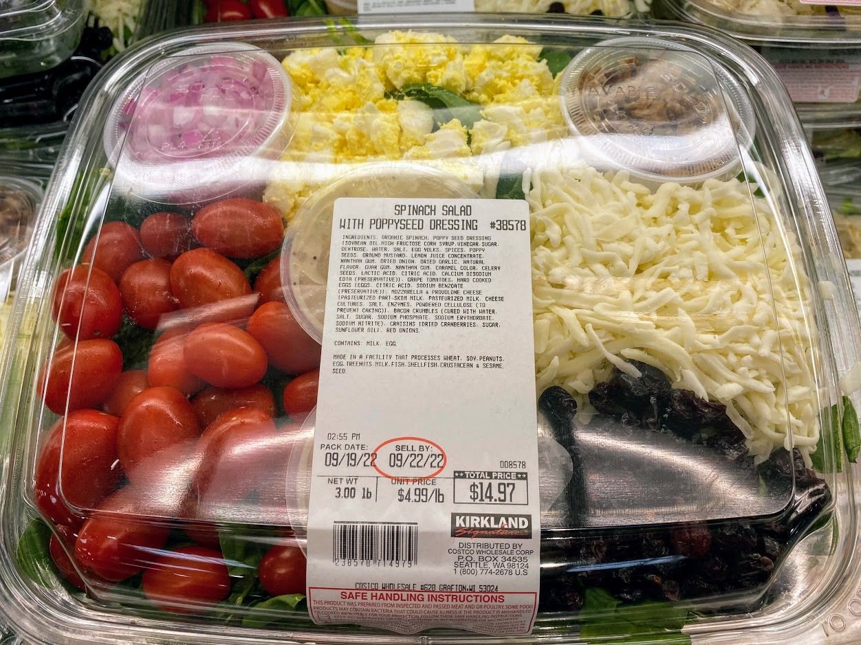 Kirkland Signature Spinach Salad with Poppyseed Dressing