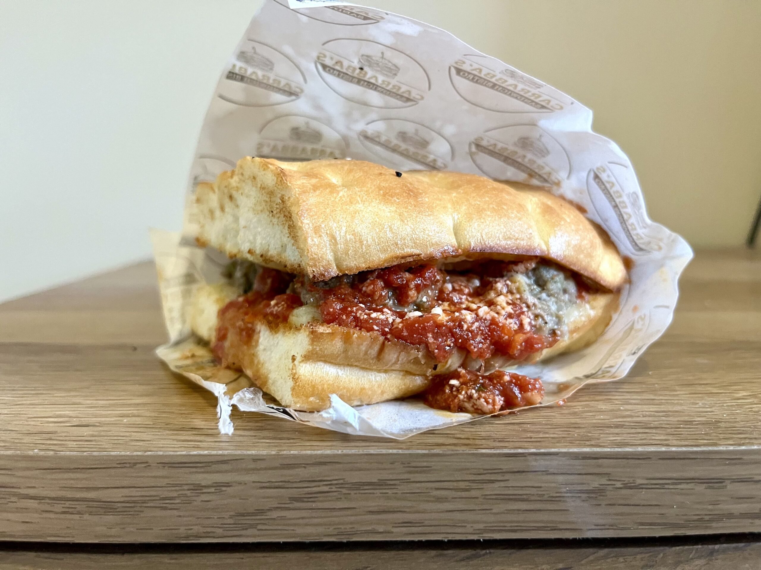 Meatball sandwich from Carrabba's Italian Grill