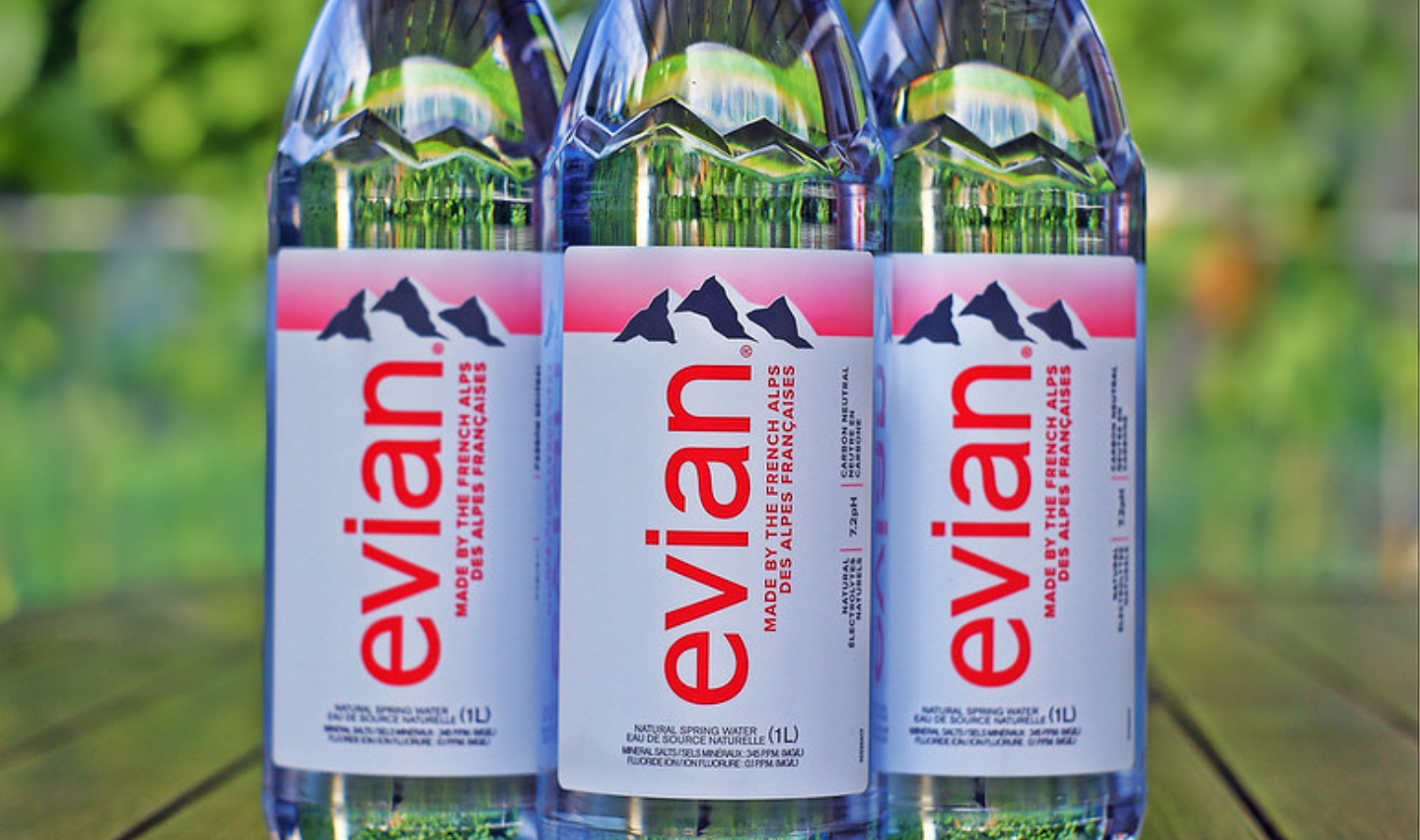 3 Evian Water Bottles