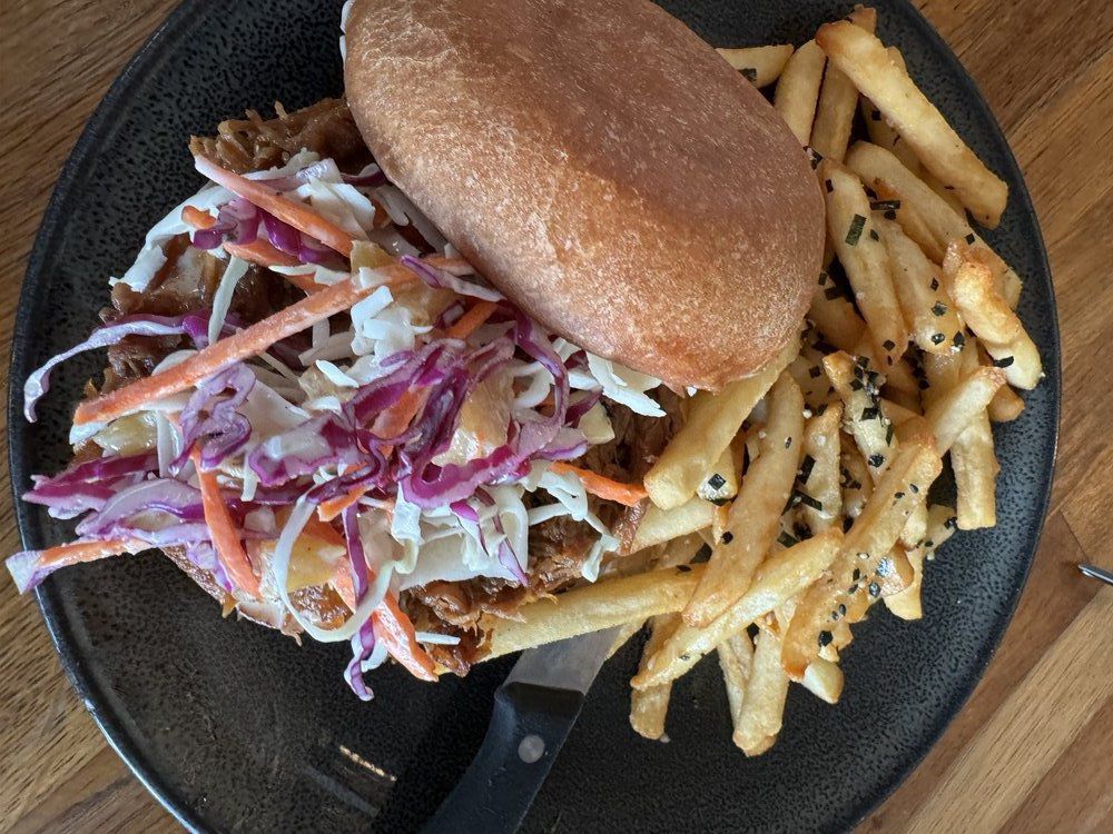 Kālua-Style Pork Sandwich Aloha Mixed Plate