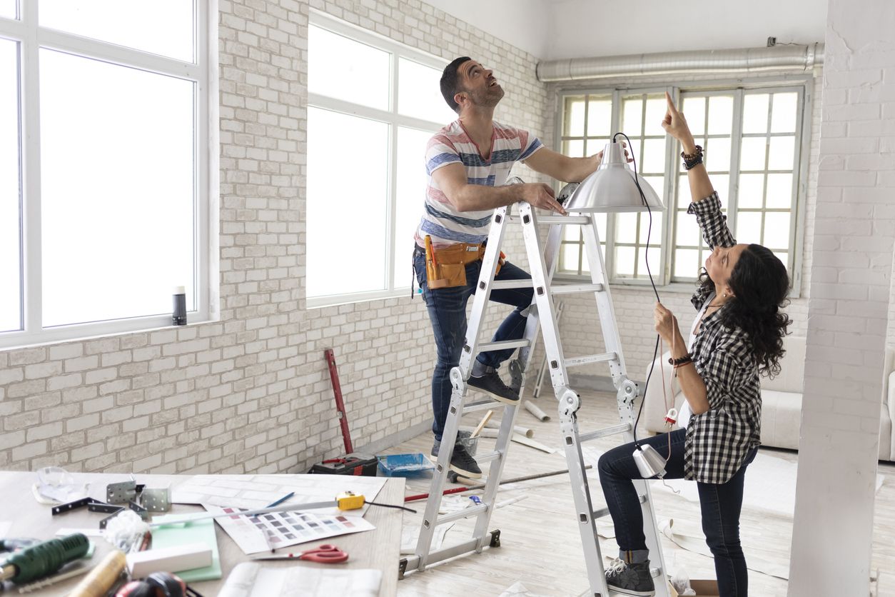 couple making renovatios