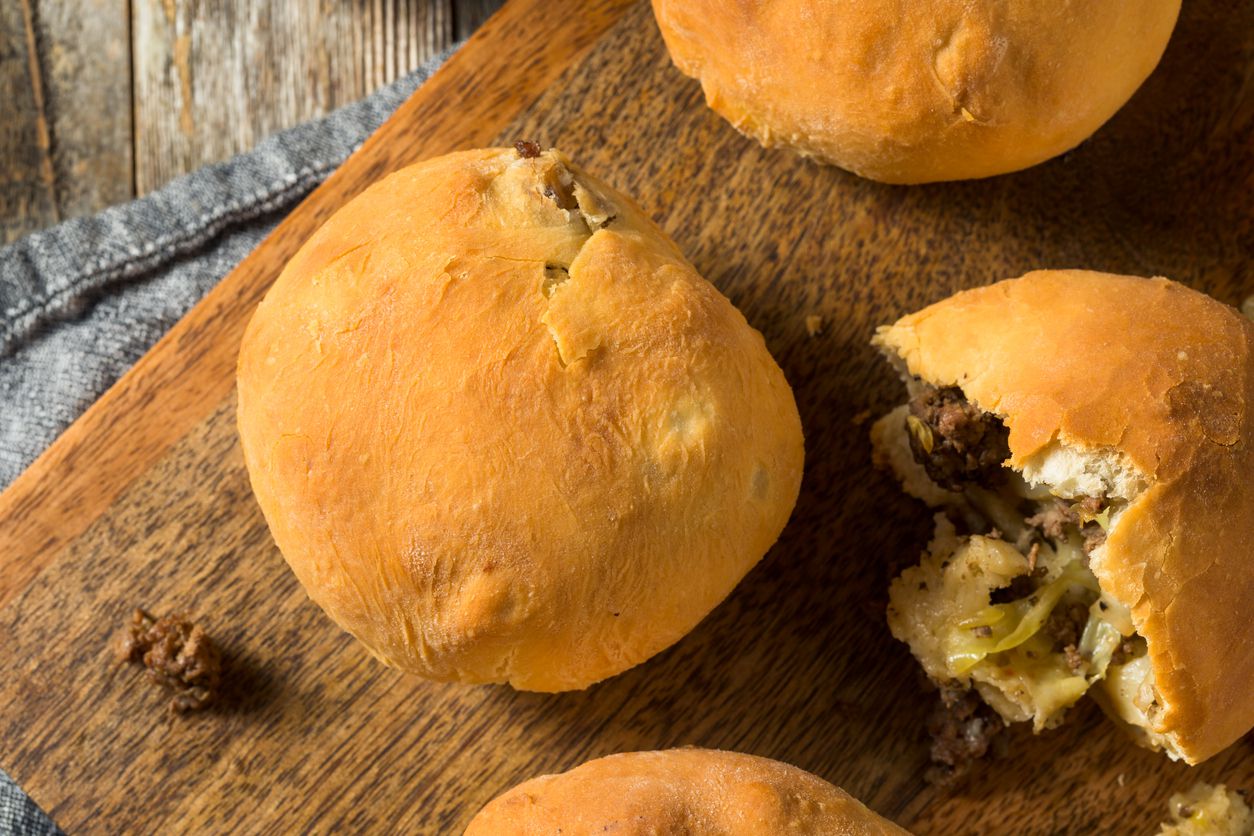 Homemade Beef Russian Bierocks with Cabbage and Onion
