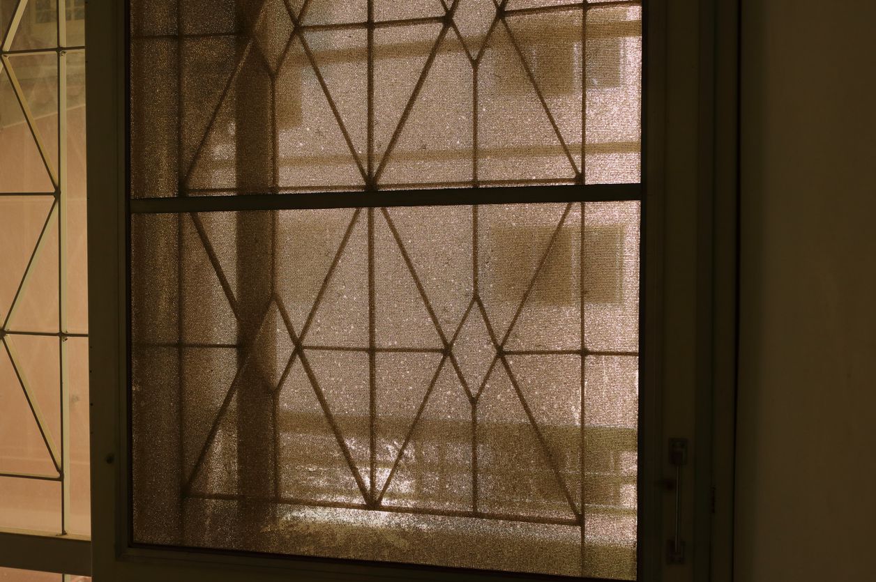 dirty window screen