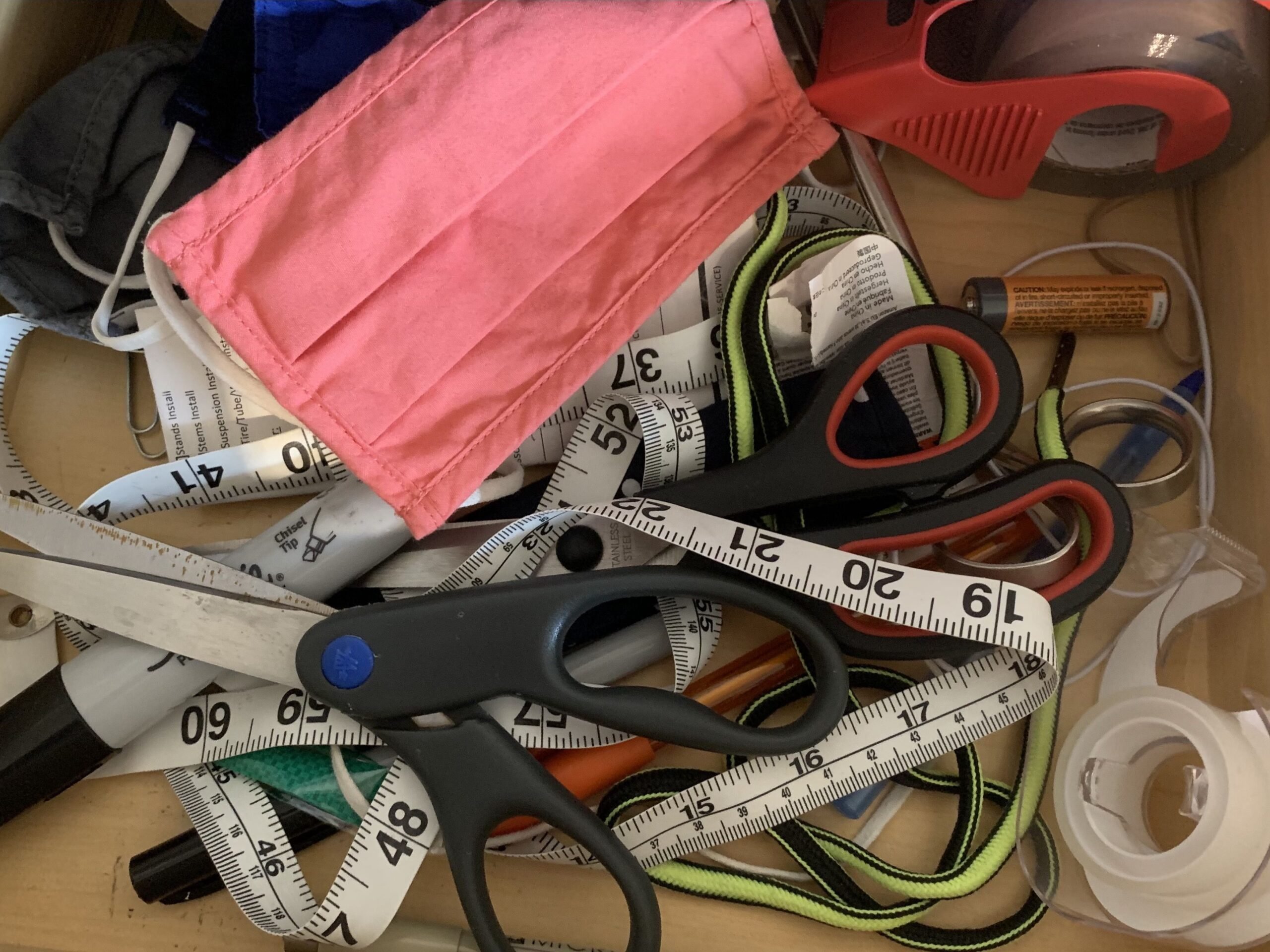 Messy Junk Drawer Close Up