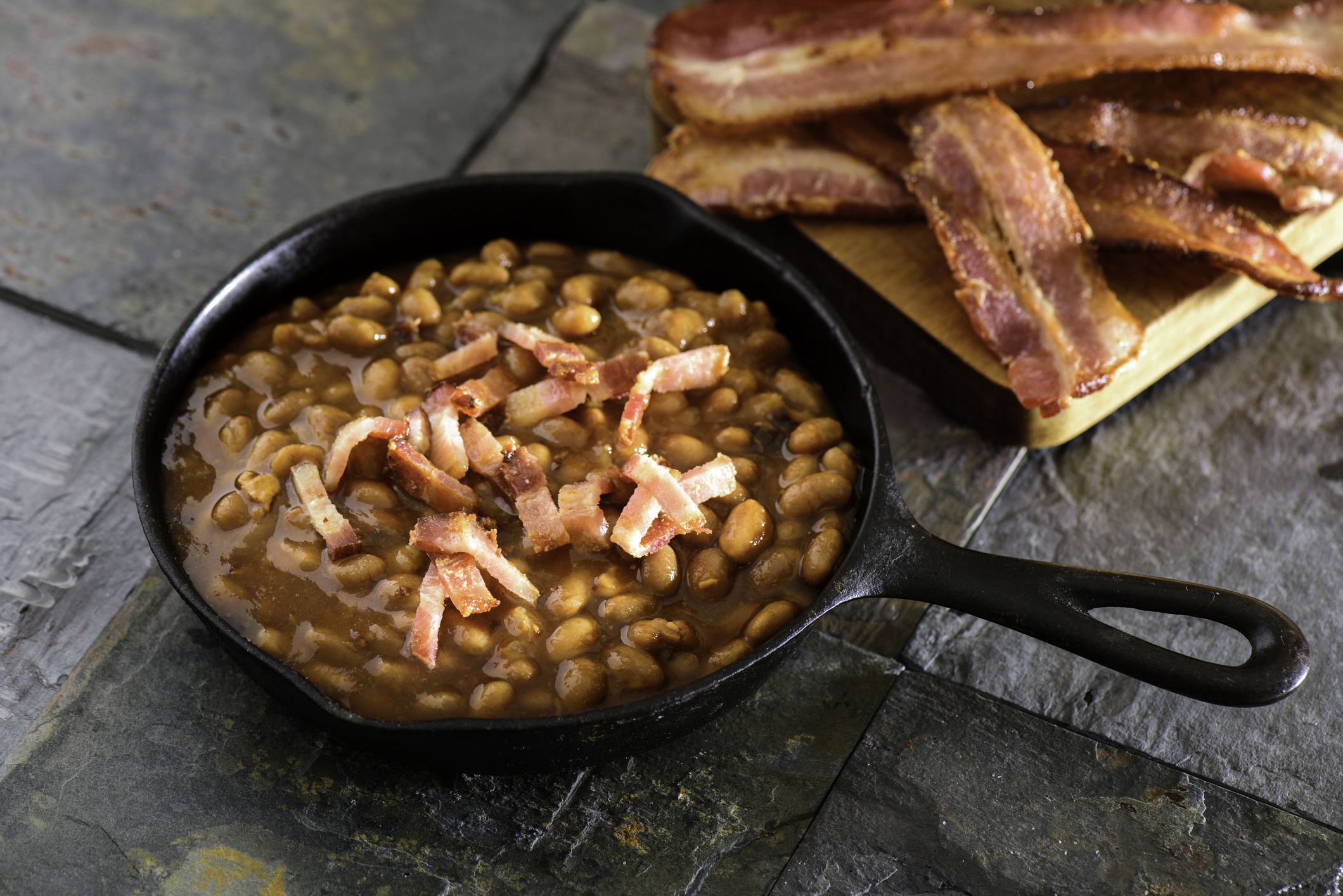 Baked Beans with chopped Bacon