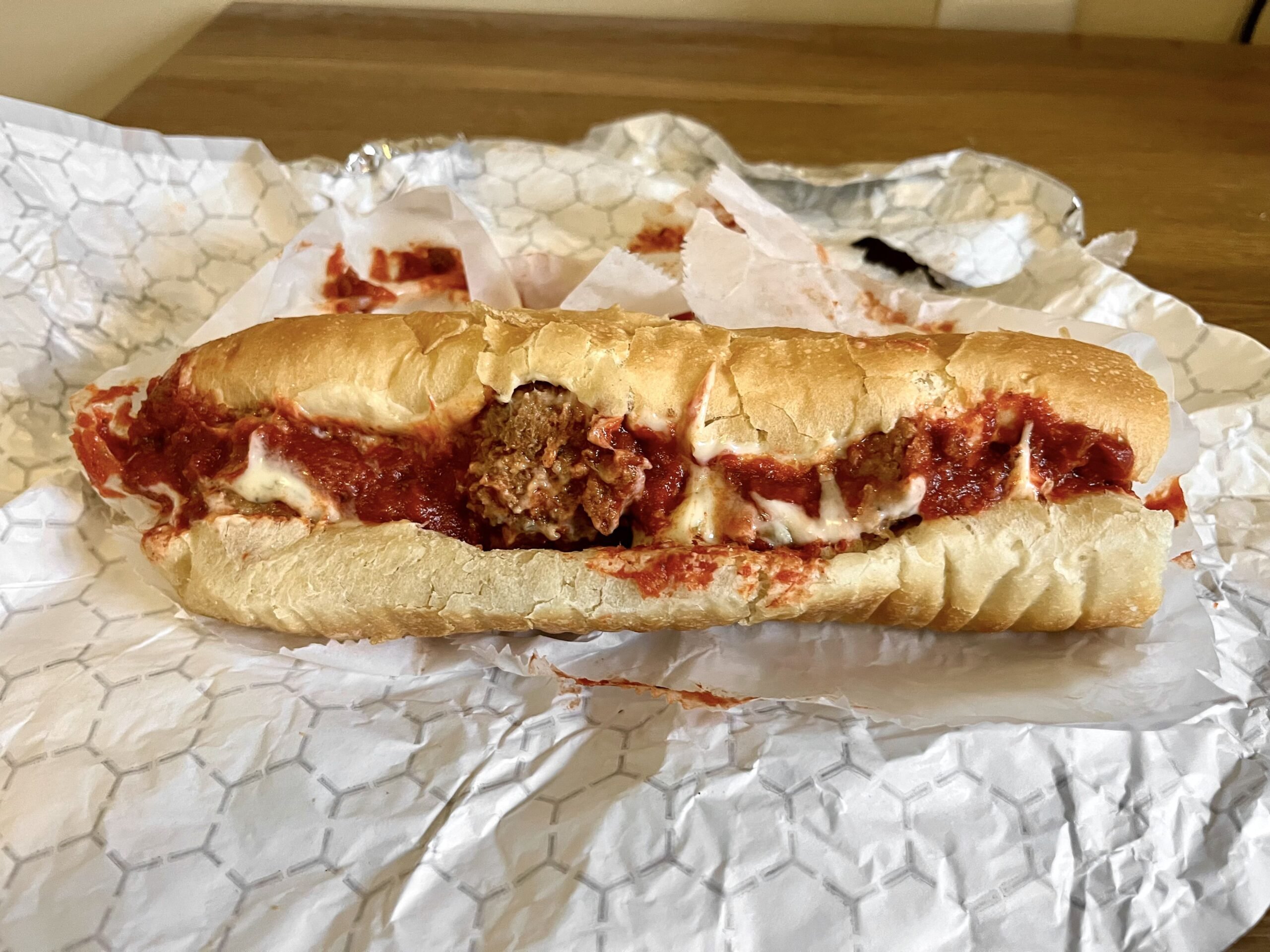 Meatball sandwich from Lenny's Grill & Subs