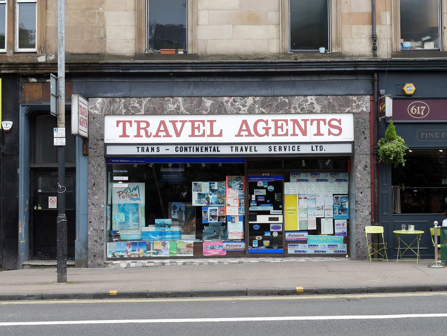 Travel Agency on Great Western road in Glasgow