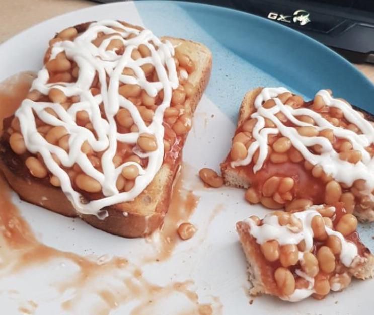 baked beans and mayo