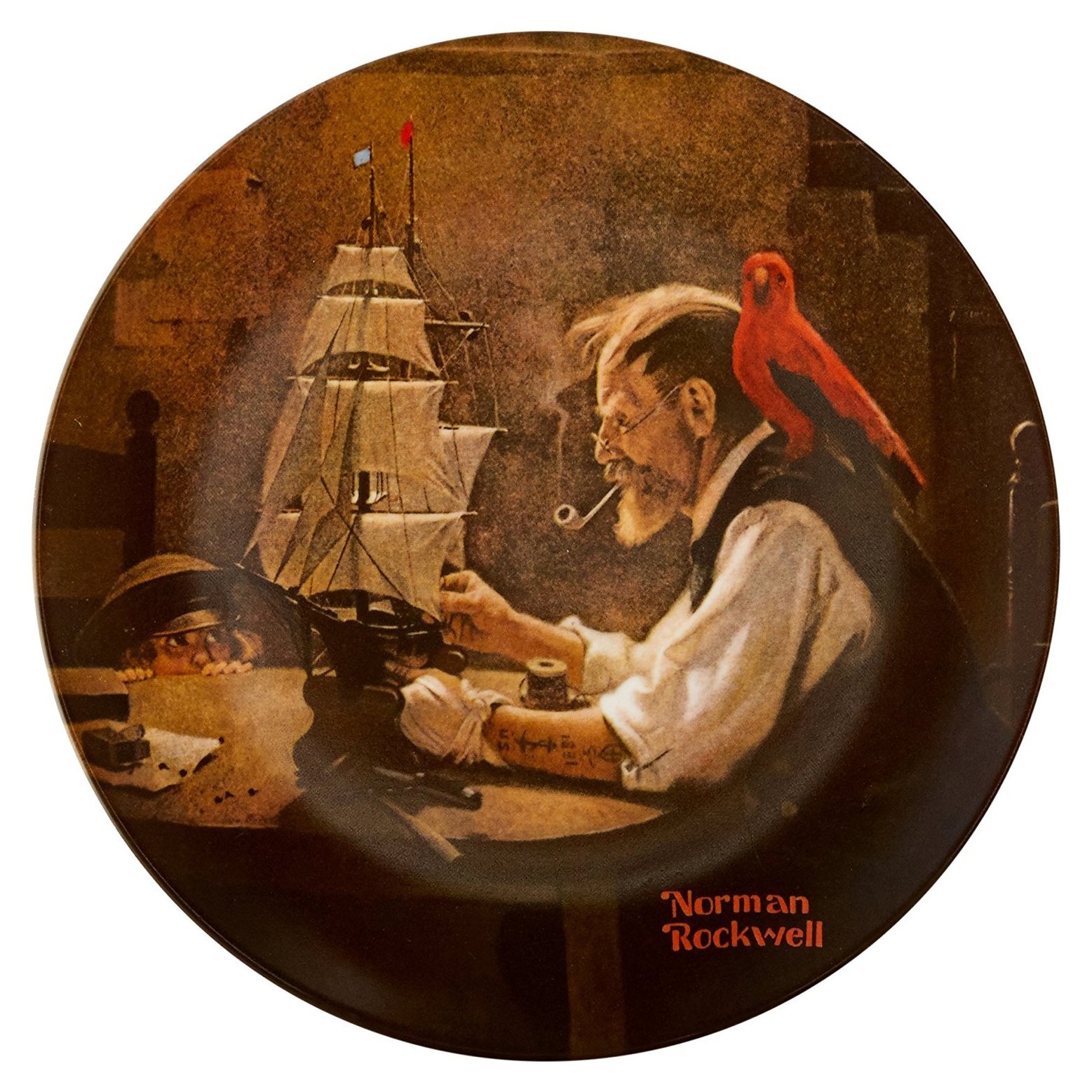 Norman Rockwell Ship Builder Plate