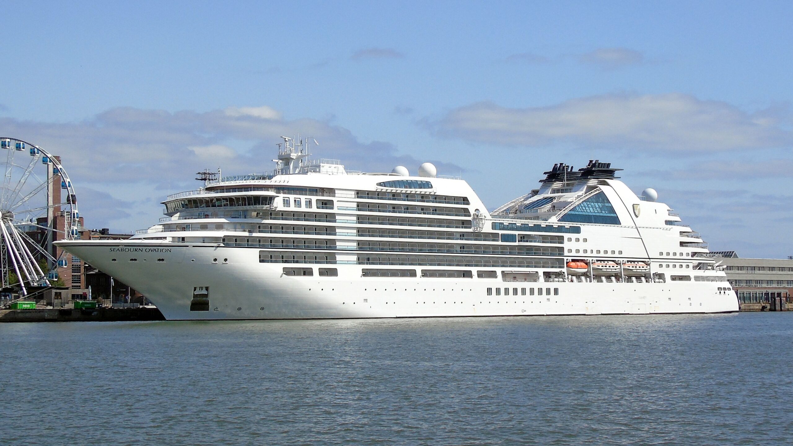 MV Seabourn Ovation cruise ship at Helsinki Katajanokka