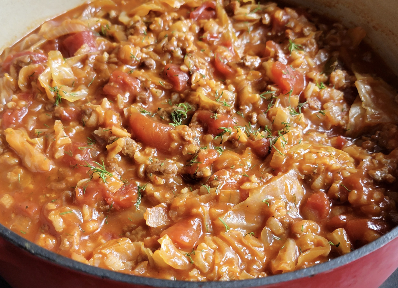 One Pot Cabbage Roll Casserole