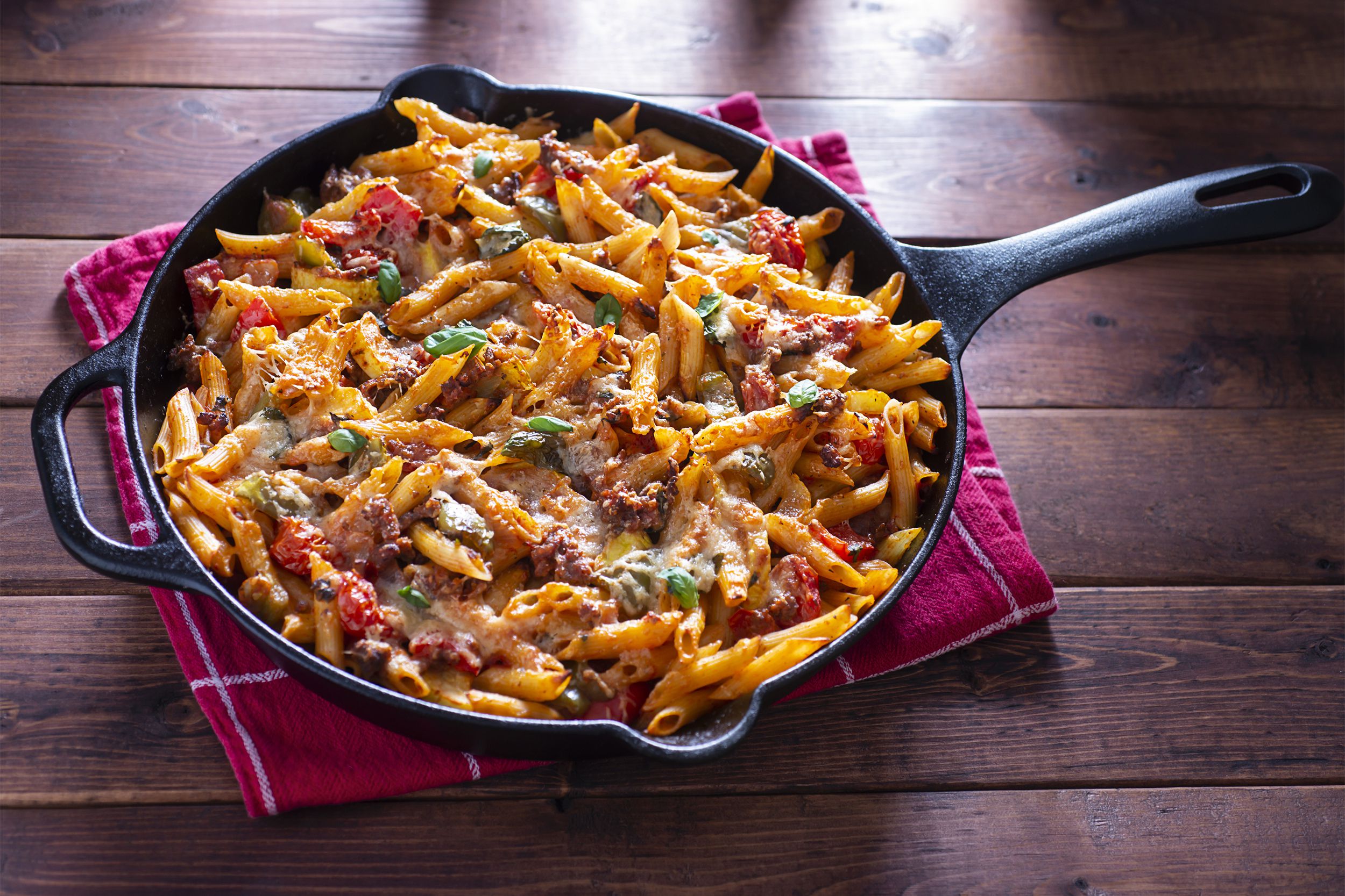 Philly Cheesesteak Pasta Skillet