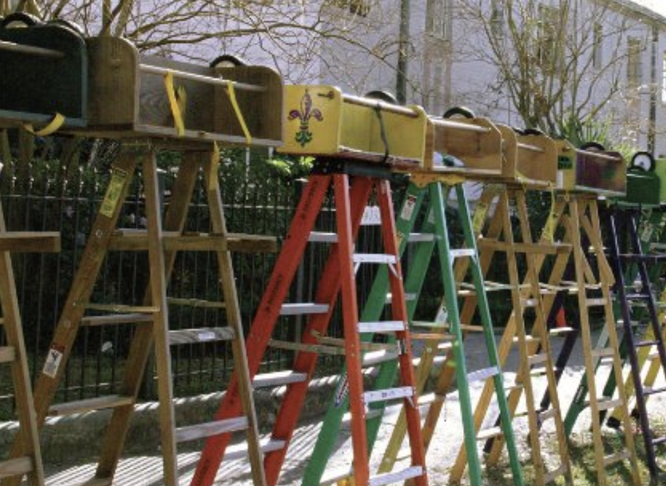 Its Youngest Spectators Watch The Parades From Ladders