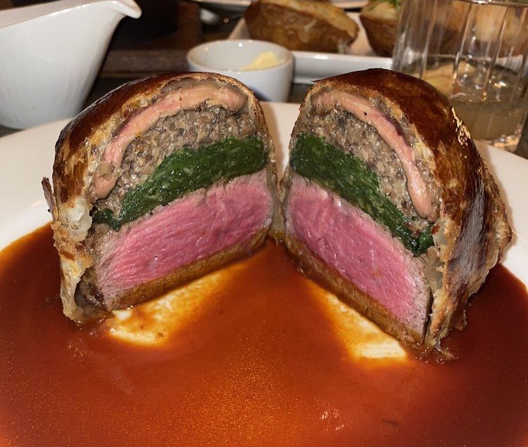 Tenderloin of Beef Wellington at Mooo Restaurant in Boston