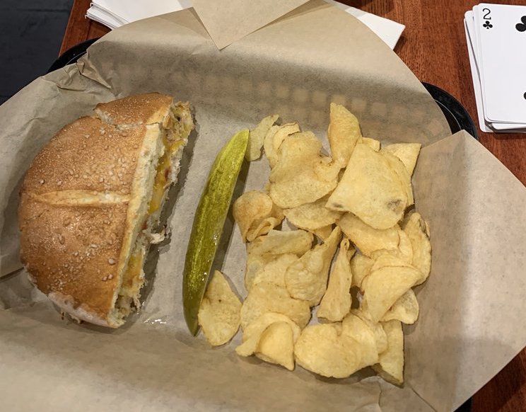 Turkey Pretzel Sandwich at the Hop Knot in Manchester, New Hampshire