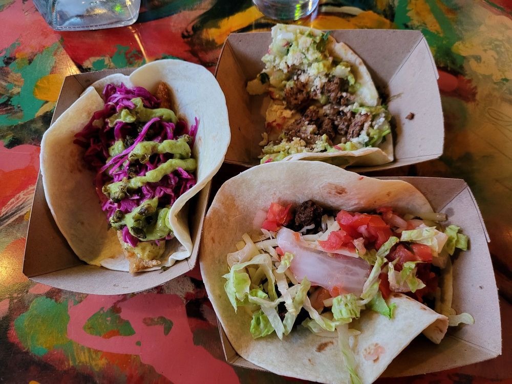 Assortment of tacos from Vinyl Taco