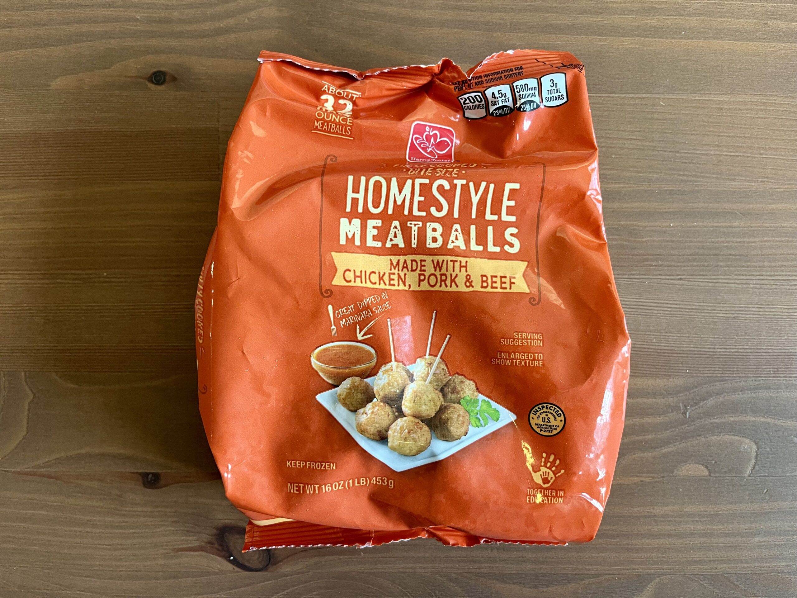 6. Harris Teeter Homestyle Meatballs