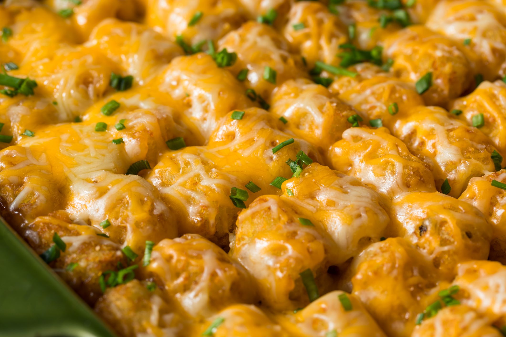 Homemade Tater Tot Hotdish Casserole with Beef and Cheese