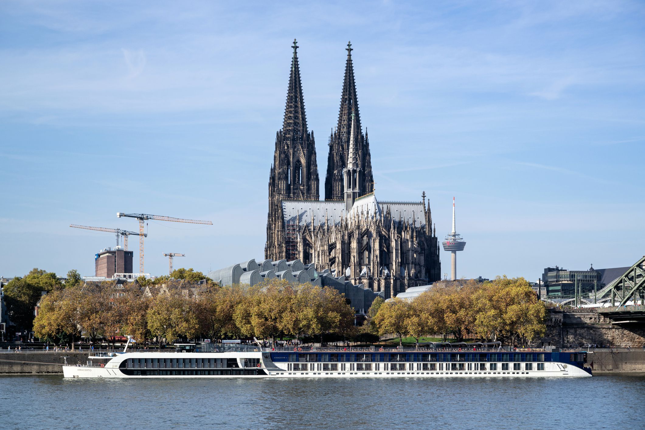 Cologne, Germany - October 30, 2022: river cruise ship Amacerto