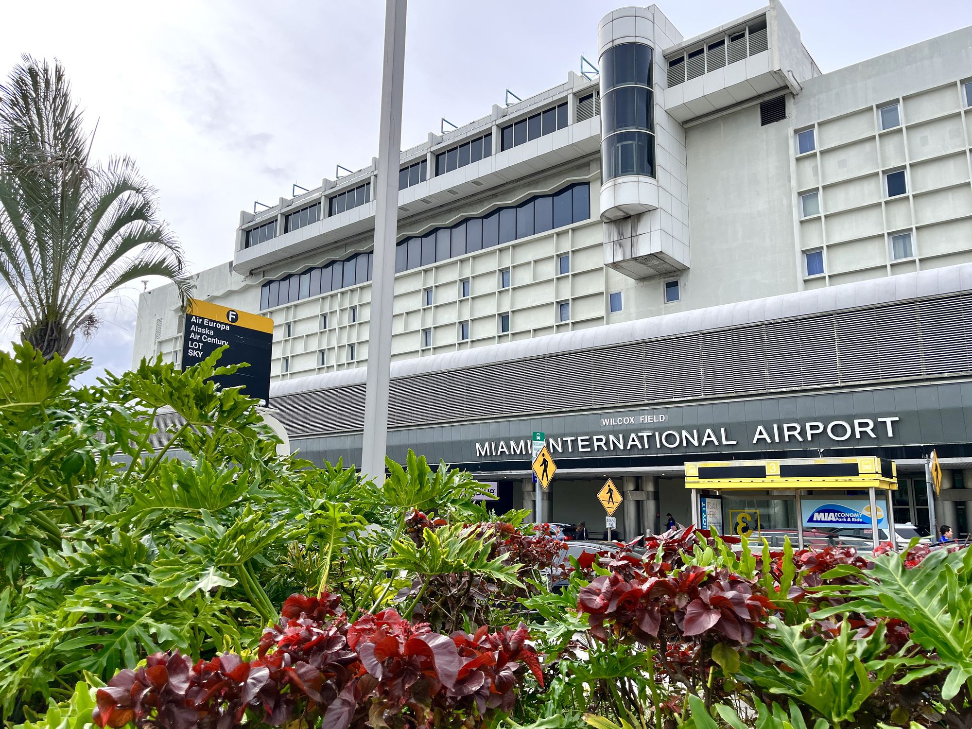 Miami, Florida, USA - December 22, 2023: Principal landscape view of MIAMI MIA International Airport two days before Christmas Day.