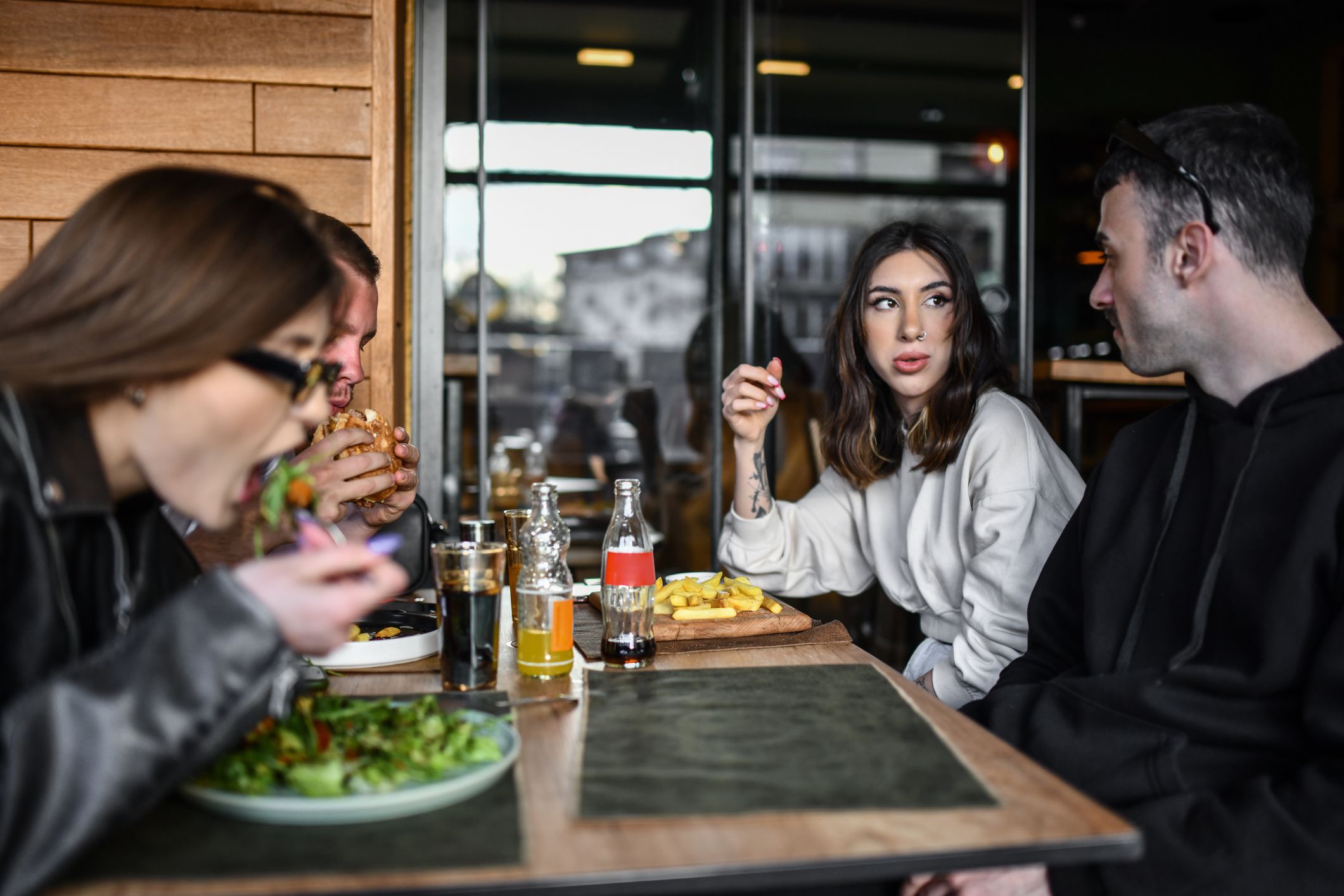 Cute Couples Eating Dinner Together