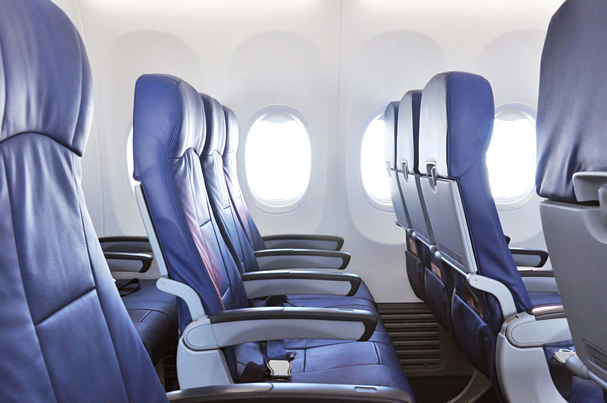 Empty airplane seats