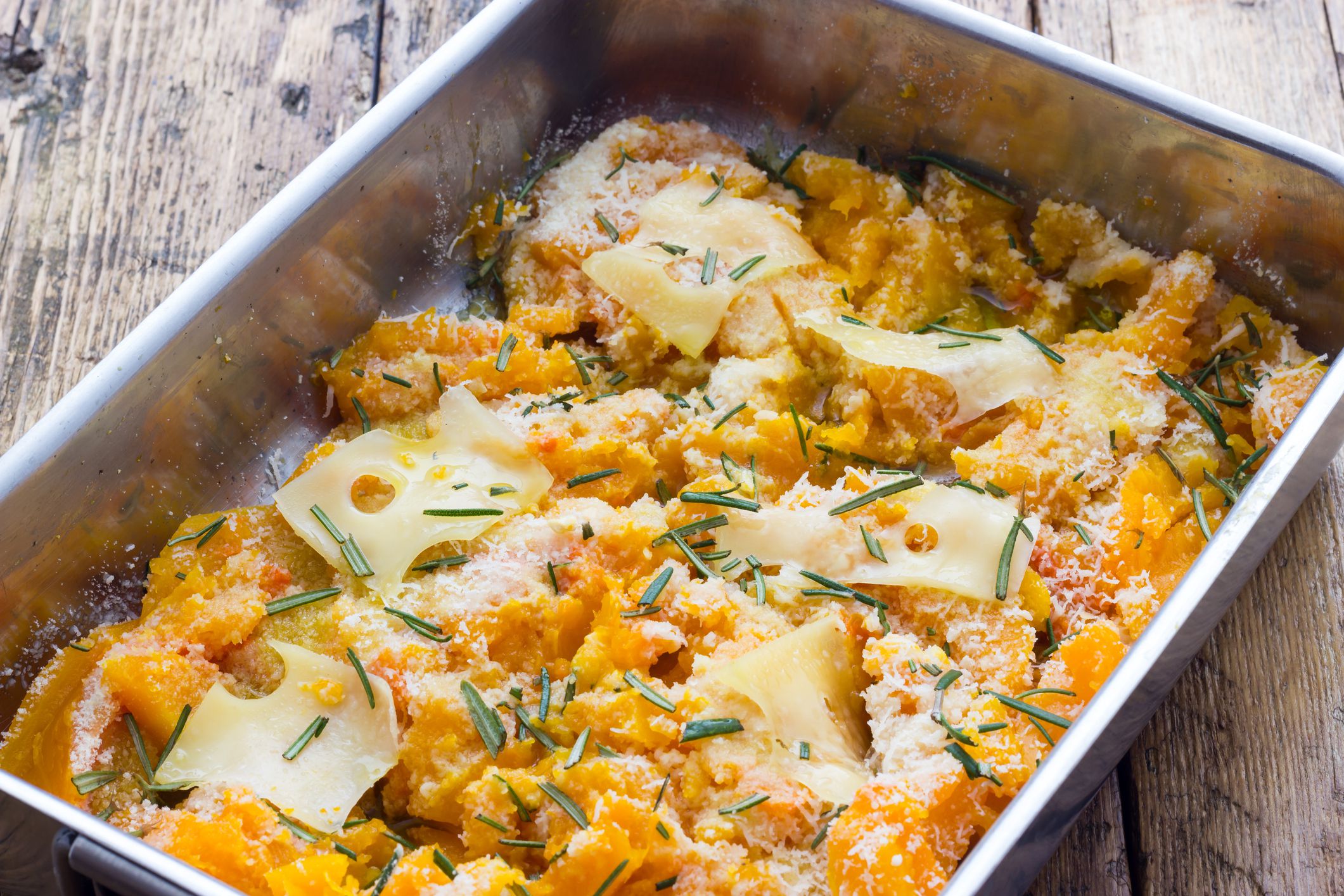Cooking pumpkin baked with cheese