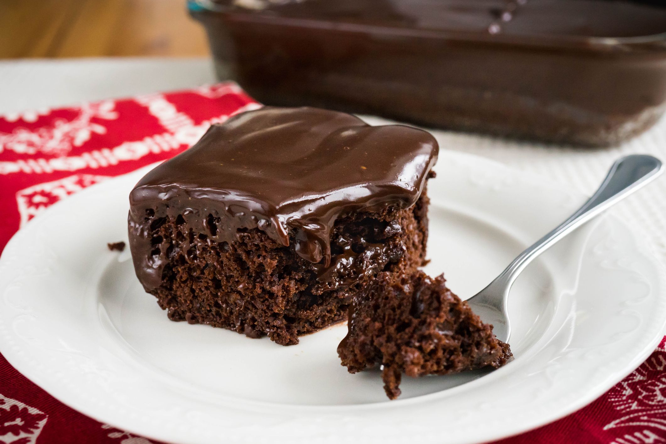 Chocolate cake on a plate for your design