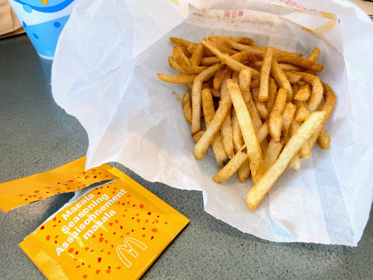 McDonald's global menu masala McShaker fries