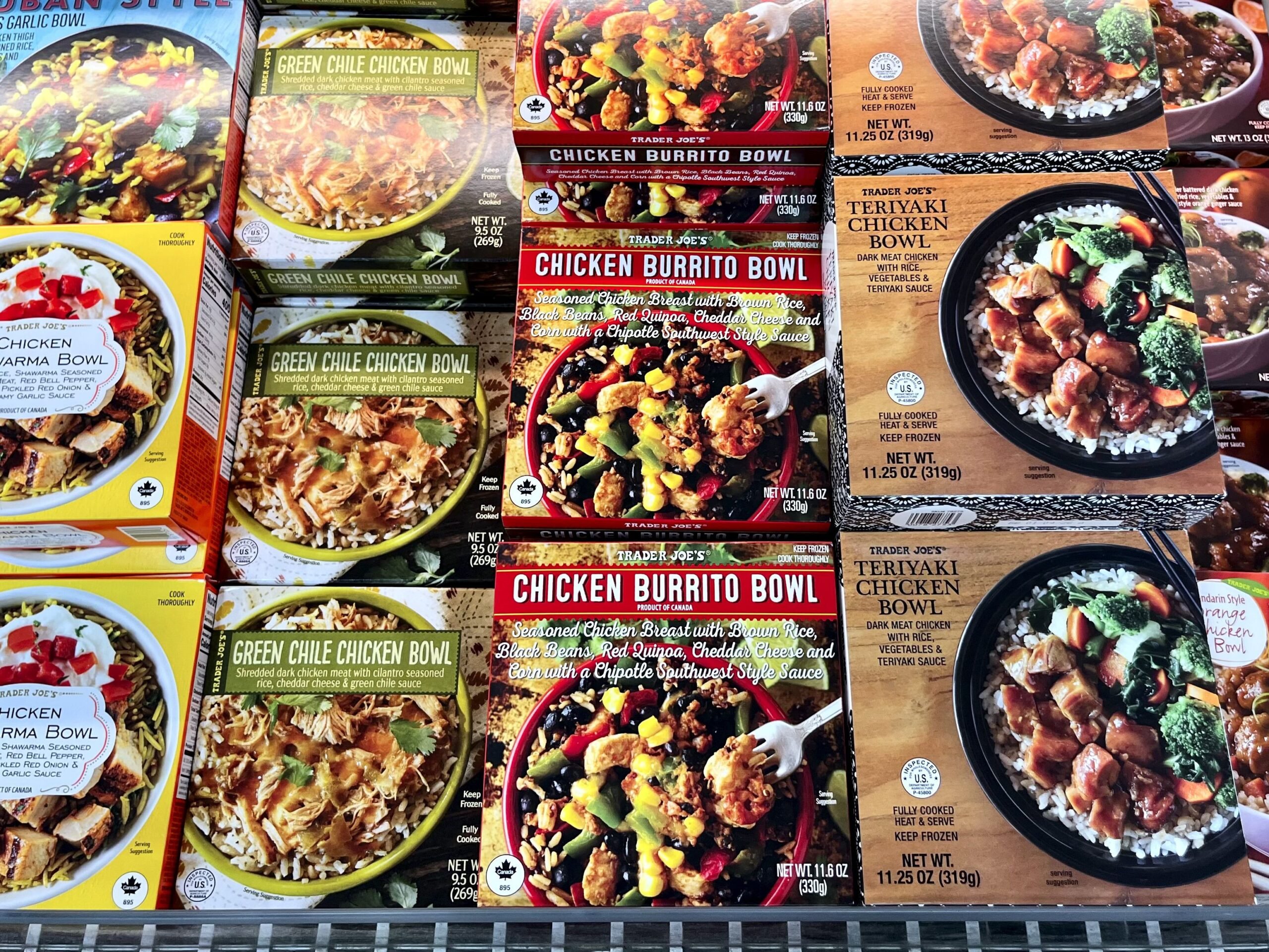 Frozen rice bowls from Trader Joe's