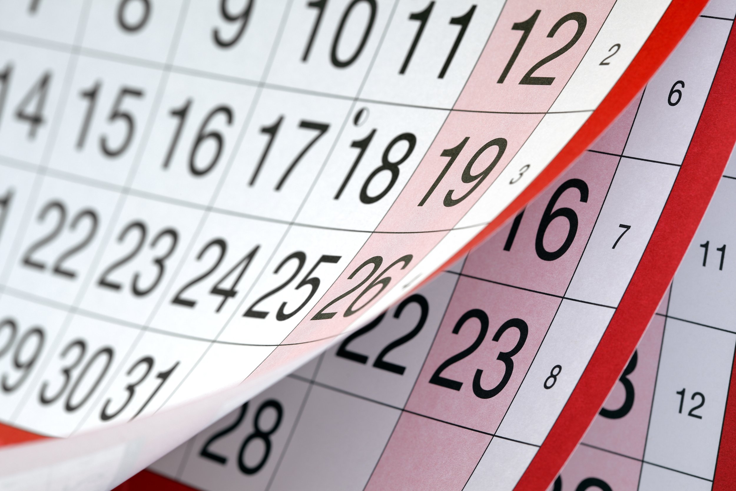Calendar pages flipping