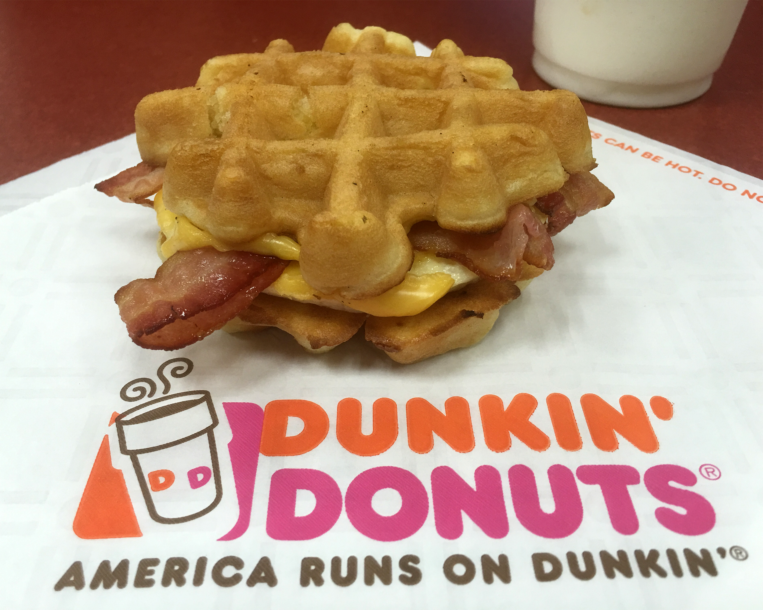 Dunkin Donuts Belgian Waffle Breakfast Sandwiches
