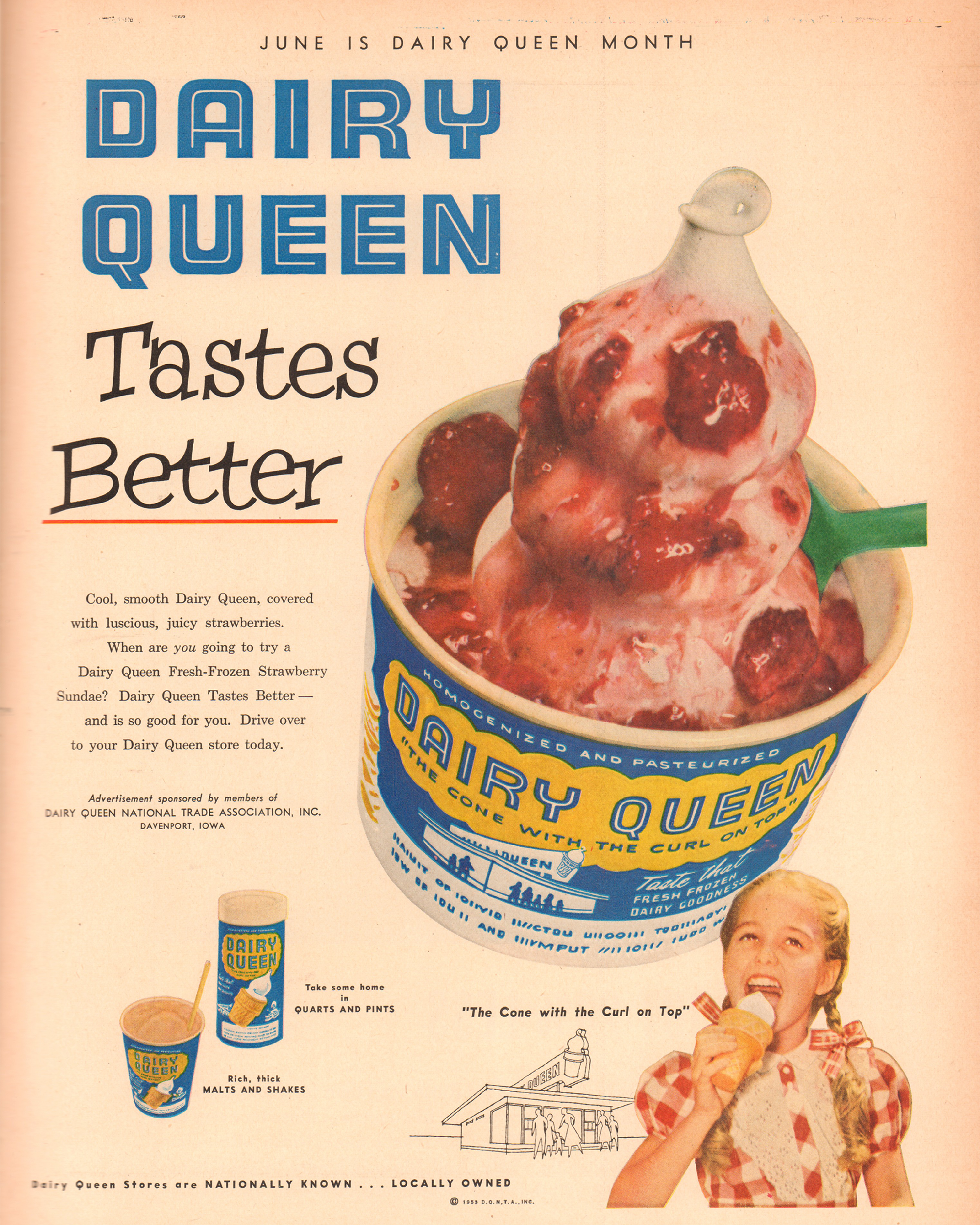 1953 Dairy Queen Advertisement Life Magazine June 15 1953