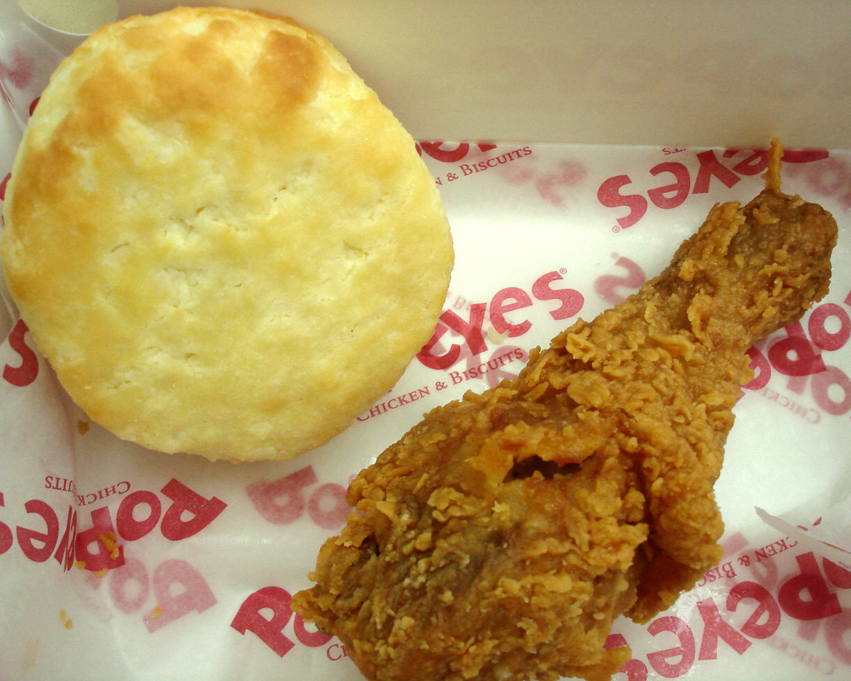 Popeyes chicken and biscuit